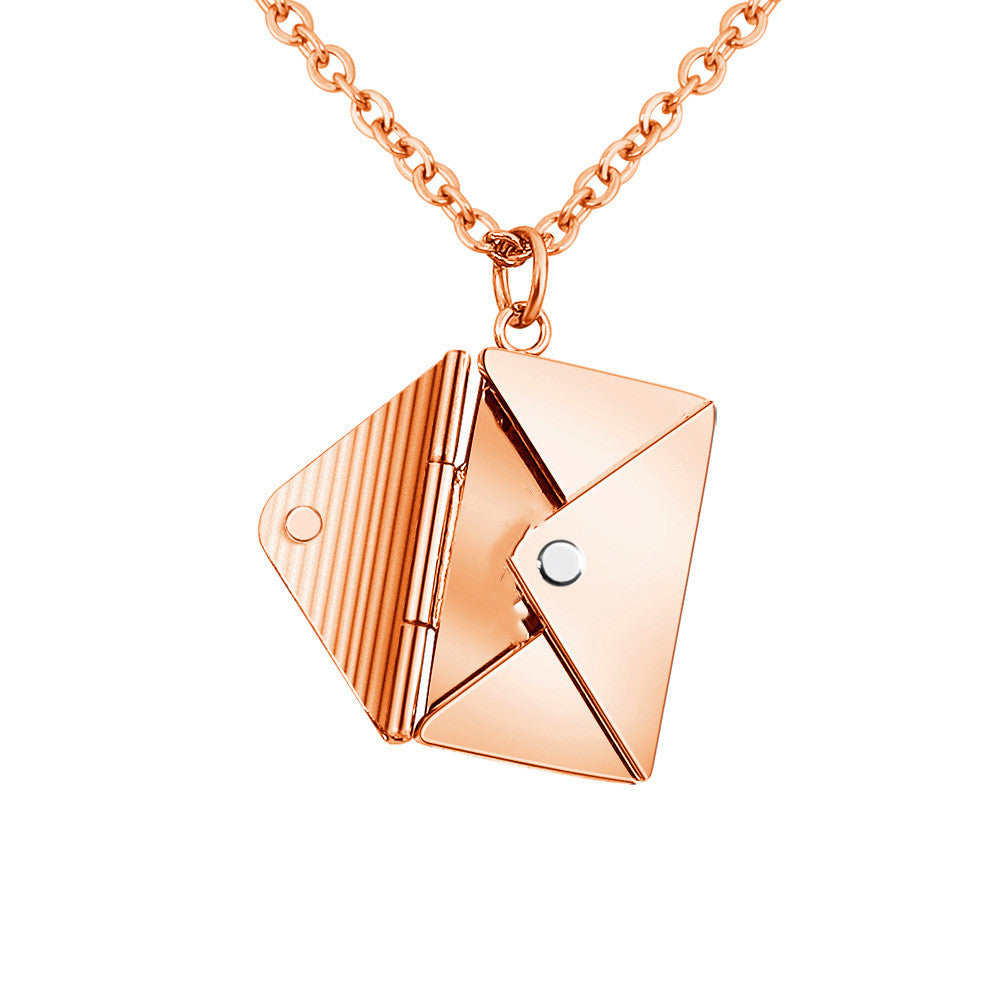 Fashion Jewelry Envelop Necklace Women Lover Letter Pendant Best Gifts For Girlfriend - FASHIONKULTUR