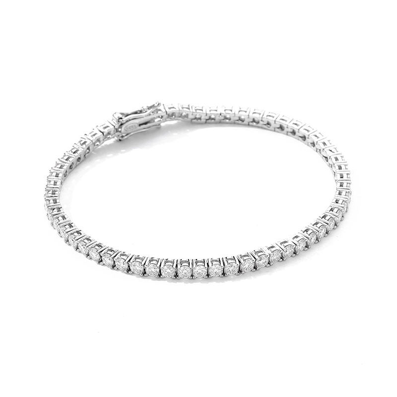 10 Points Moissanite Bracelet Tennis Chain S925 Sterling Silver - FASHIONKULTUR