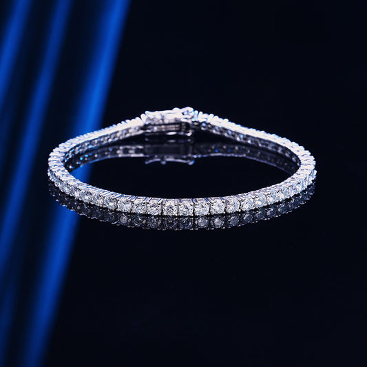 10 Points Moissanite Bracelet Tennis Chain S925 Sterling Silver - FASHIONKULTUR