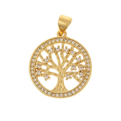 Colorful Zircon Light Luxury Tree Of Life Pendant