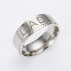 Monogram ring titanium steel ring - FASHIONKULTUR