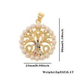 Colorful Zircon Light Luxury Tree Of Life Pendant