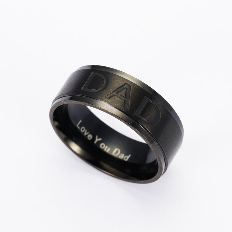 Monogram ring titanium steel ring - FASHIONKULTUR