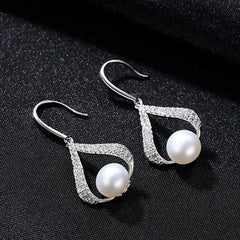 New pearl earrings with water drops - FASHIONKULTUR