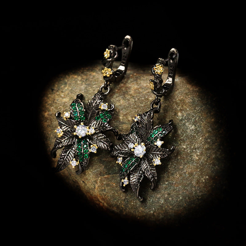 Diamond Flower New Fashion Retro Creative Earring Accessories - FASHIONKULTUR