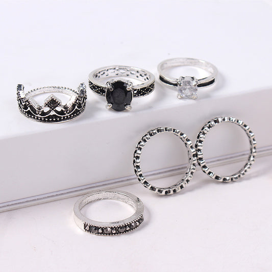 Jewelry Fashion Retro Crown All-match Diamond