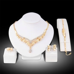 New European And American Exaggerated Jewelry Sets, Women's Bridal Jewelry Four Sets - FASHIONKULTUR