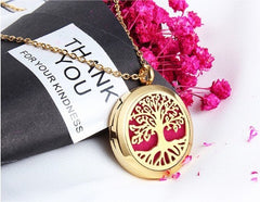 Stainless Steel Hollow Pendant Life Tree Perfume Pendant