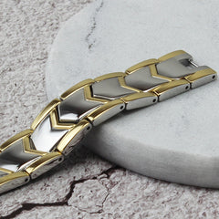 Gold double row magnet bracelet - FASHIONKULTUR