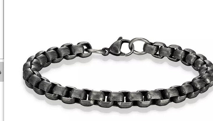 Trendy Simple Square Pearl Titanium Steel Bracelet Necklace For Men - FASHIONKULTUR