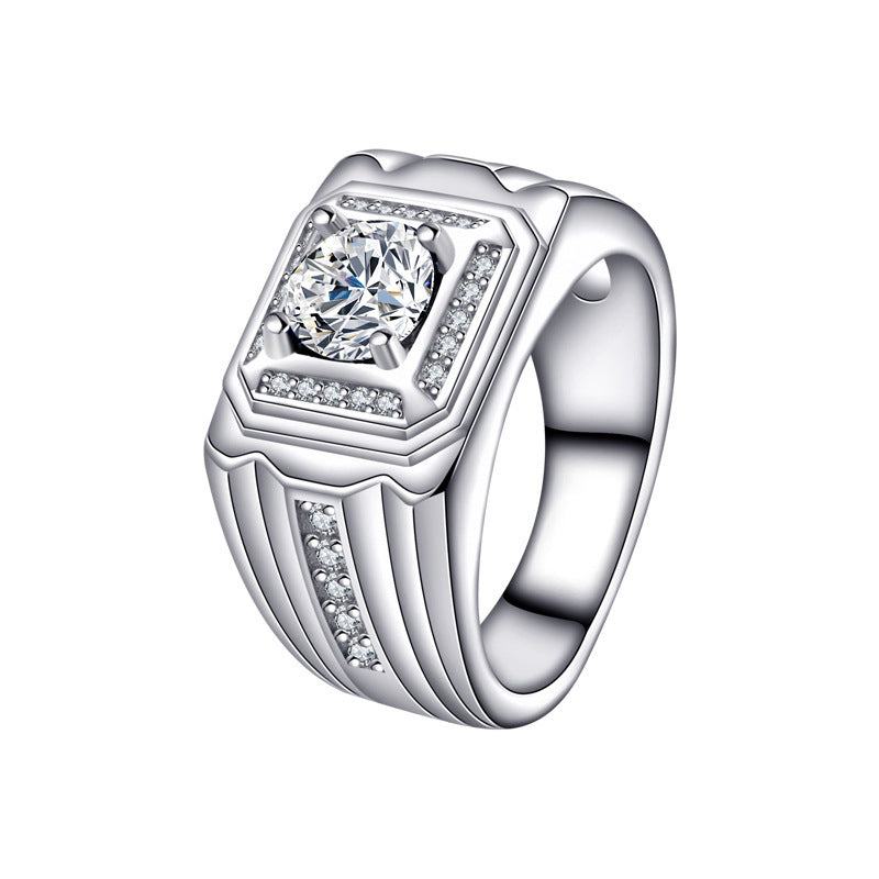 S925 Fashion High-grade Irregular White Zircon Ring - FASHIONKULTUR