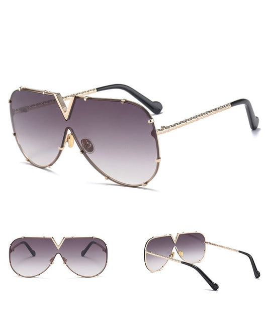 Sunglasses, men, women, men and women, sunglasses, frameless, rivet, personality glasses - FASHIONKULTUR