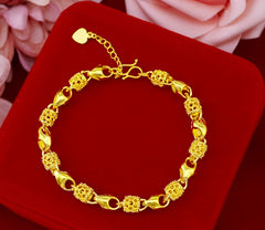 Gold-plated brass bracelet - FASHIONKULTUR