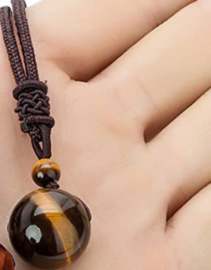 Tiger Eye Stone Pendant Necklace - FASHIONKULTUR