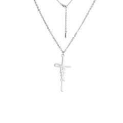 Cross Female Men's Stainless Steel Pendant Necklace