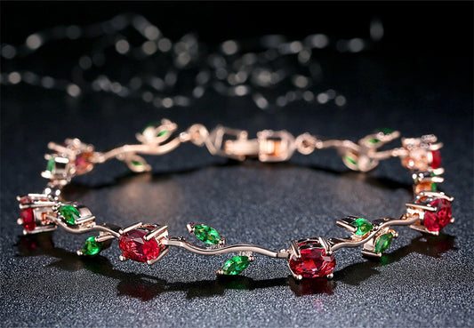 Plated crystal ladies bracelet - FASHIONKULTUR