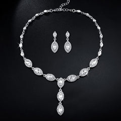 The Bride Jewelry Jewelry Suite Earrings Photography Evening Party And Two Sets Of Nkn51 Zircon Earrings Necklace - FASHIONKULTUR