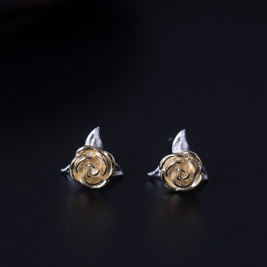 Creative jewelry rose earrings - FASHIONKULTUR