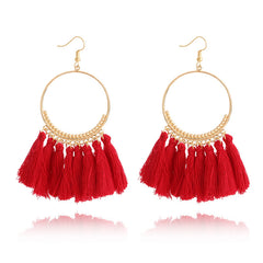 Big Round Drop Dangle Earrings - FASHIONKULTUR