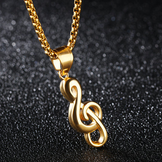 Music symbol necklace - FASHIONKULTUR