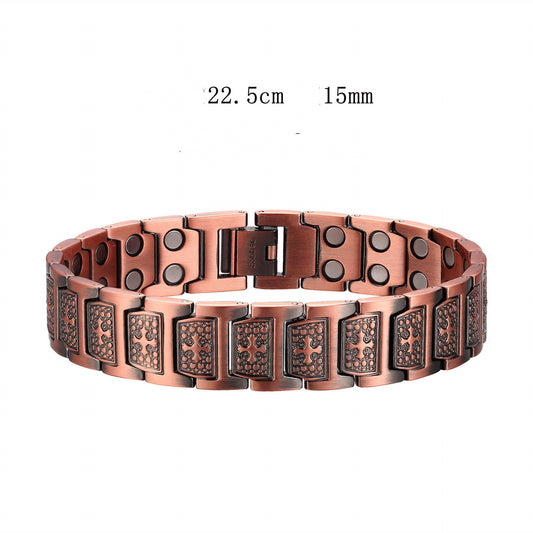 Vintage European And American Magnet Energy Bracelet Men's Copper Bracelet - FASHIONKULTUR