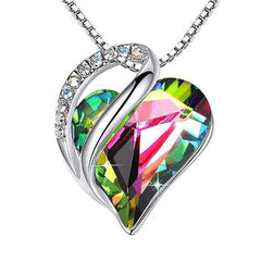 925 Sliver Heart Shaped Geometric Necklace Jewelry Women's Clavicle Chain Valentine's Mothers Day Gift - FASHIONKULTUR