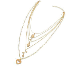 Cross palm rose love long pendant necklace - FASHIONKULTUR