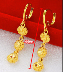 Brass Plated Gold Heart-shaped Earrings Lady Temperament Jewelry - FASHIONKULTUR