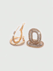 A pair of fashion trend temperament atmosphere trend micro inset zircon women earrings dating daily wear - FASHIONKULTUR