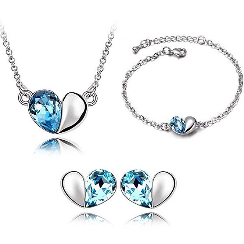Crystal Heart Jewelry Set - FASHIONKULTUR
