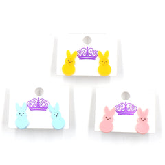 Women's Cute Fashion Rabbit Shape Easter Acrylic Earrings - FASHIONKULTUR