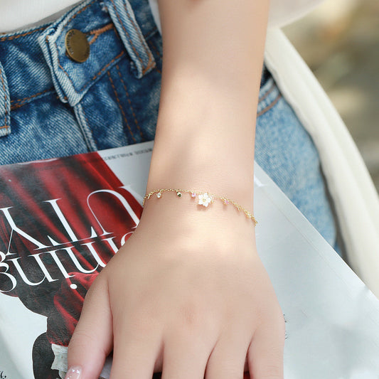 Natural Shell Flower Jewelry Bracelet