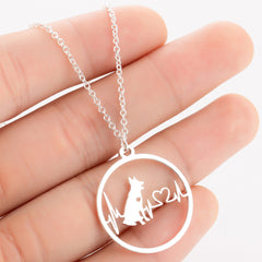 Pet Dog Footprints Paw Necklace  Necklaces