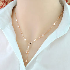 925 Sterling Silver 18K Color Gold Necklace