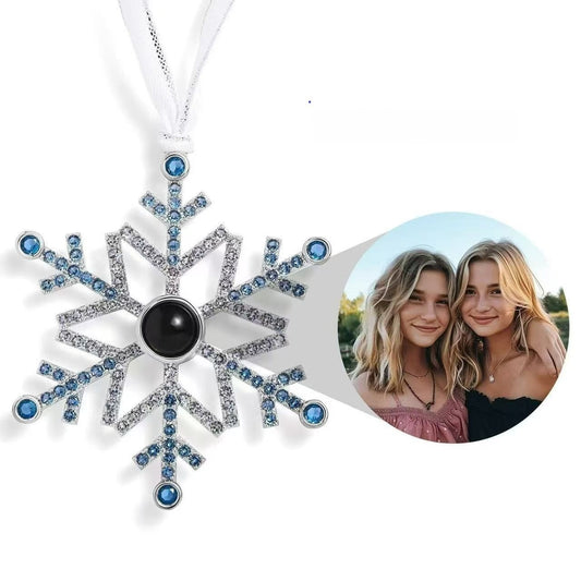 Thanksgiving Christmas Gift Snowflake Projection Necklace