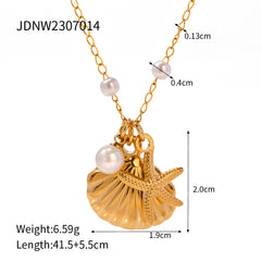 Fashionable All-match Starfish Shell Necklace - FASHIONKULTUR