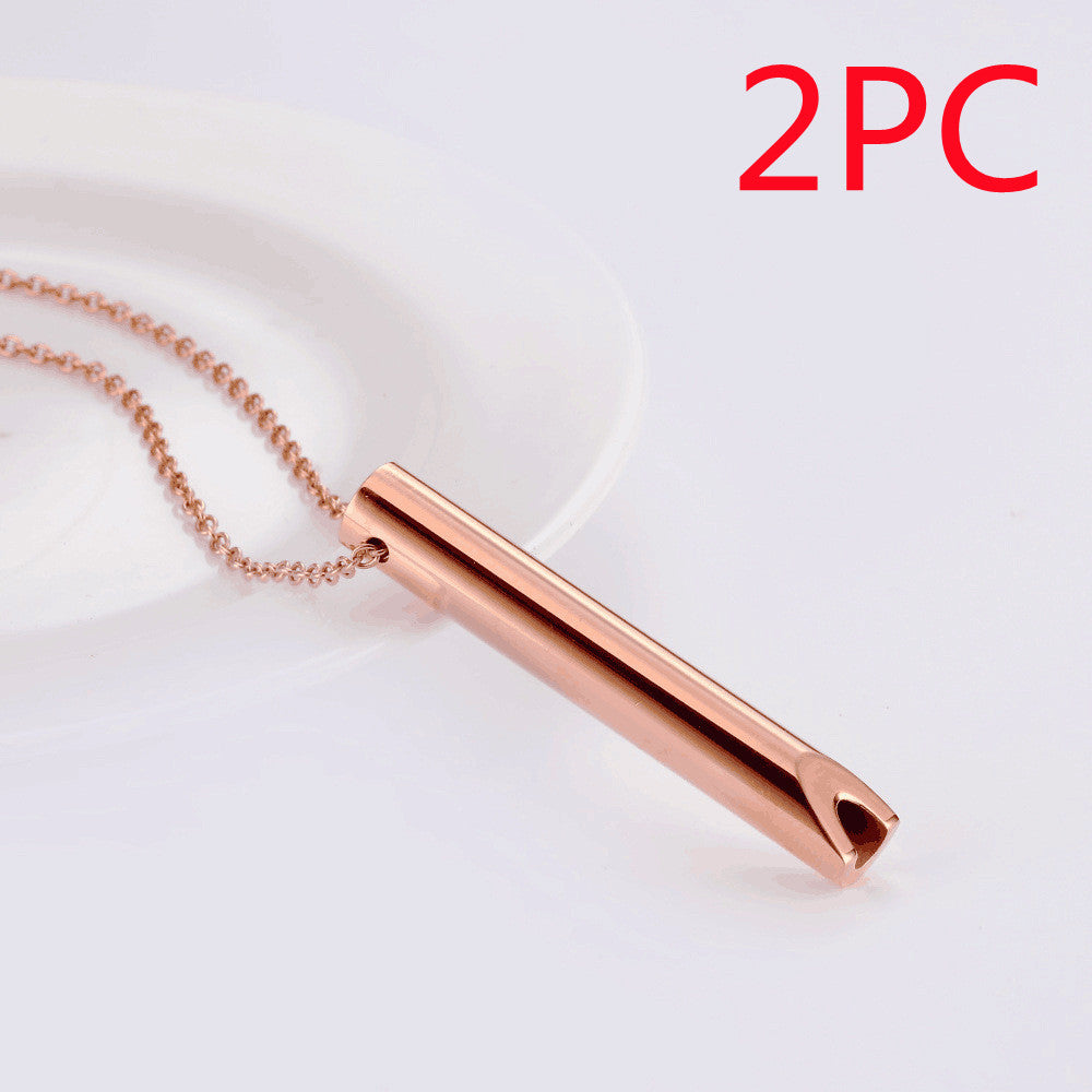 Breathing Necklace Adjustable Breathing Relieve Pressure Ornament Stainless Steel Decompression Jewelry - FASHIONKULTUR