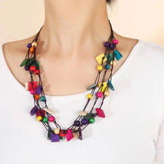 Bohemian Retro Exaggerated And Personalized Ethnic Style Color Necklace - FASHIONKULTUR