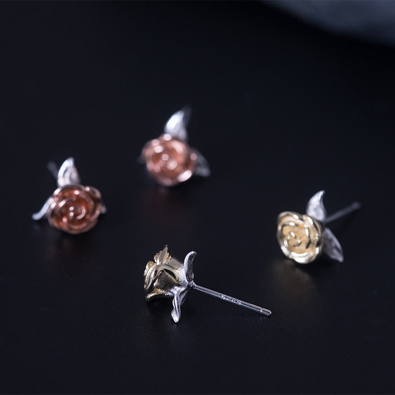 Creative jewelry rose earrings - FASHIONKULTUR