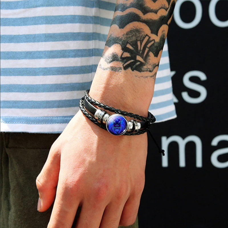 Zodiac Constellation Bracelet Braided Design Bracelet For Men Women Kids - FASHIONKULTUR