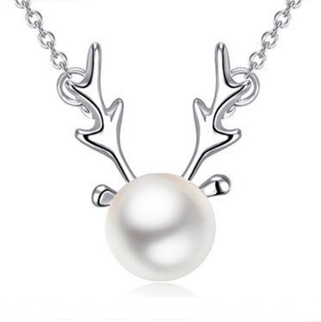 Small Elk Pearl Pendant - FASHIONKULTUR