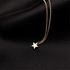 Simple Design Pentagon Star Pendant Necklace For Women Girls Luxury Statement Necklace Lucky Chokers Jewelry Gifts Party - FASHIONKULTUR