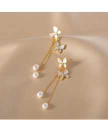 New Trendy Exquisite Sweet Butterfly Long Tassel Earrings