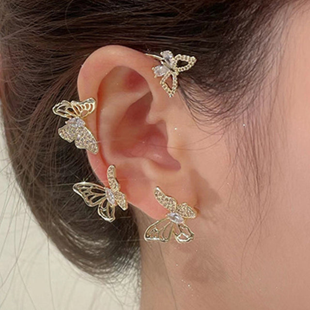 Butterfly Ear Clip - FASHIONKULTUR