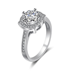 1.25 carat diamond ring in platinum - FASHIONKULTUR