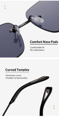 Frameless Square Sunglasses Retro For Men And Women - FASHIONKULTUR