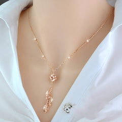 925 Sterling Silver 18K Color Gold Necklace