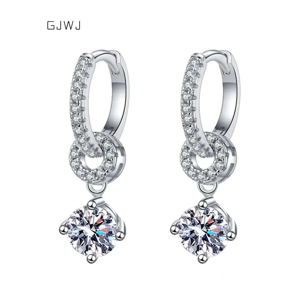 Genuine Moissanite Drop Earrings - FASHIONKULTUR