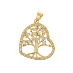 Colorful Zircon Light Luxury Tree Of Life Pendant