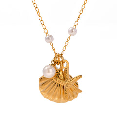 Fashionable All-match Starfish Shell Necklace - FASHIONKULTUR